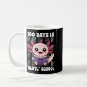100th Day Of School 100 Days Is Alotl School Axolo Kaffeetasse (Links)