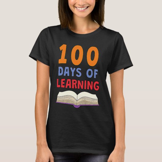 100th Day of School 100 Days of Learning Smarter T T-Shirt (Vorderseite)