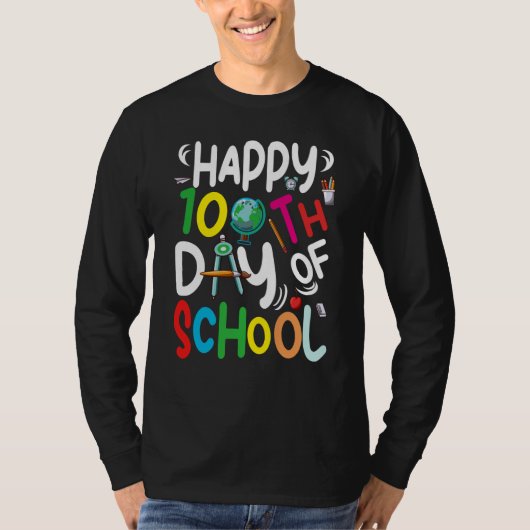 100th Day of School 100 Days of School Teacher Stu T-Shirt (Vorderseite)