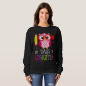 100th Day Of School 100 Days Smarter Cute Owl Love Sweatshirt (Vorne ganz)