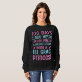 100th Day Of School 1st Grade Girls 100 Days Princ Sweatshirt (Vorne ganz)
