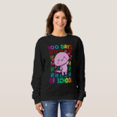 100th Day Of School Animal Axolotl Happy 100th Day Sweatshirt (Vorne ganz)
