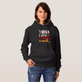 100th Day Of School Baseball 100 Days Smarter Teac Hoodie (Vorne ganz)