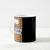 100th Day Of School Basketball Kids 100 Days Of Sc Kaffeetasse (Vorderseite Links)