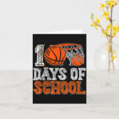 100th Day Of School Basketball Kids 100 Days Of Sc Karte (Gelbe Blume)