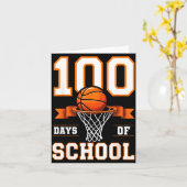 100th Day Of School Basketball Kids 100 Days Of Sc Karte (Gelbe Blume)