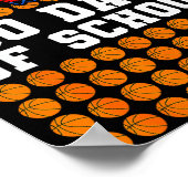 100th Day Of School Basketball Kids 100 Days Of Sc Poster (Ecke)