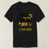 100th Day Of School Bee Hive Funny Sayings T-Shirt (Design vorne)