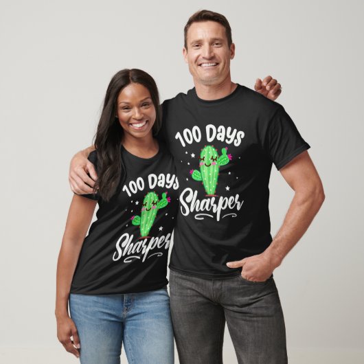 100th Day of School Cactus Sharp 100 Days Sharper T-Shirt (Unisex)