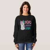 100th Day Of School Colourful Llama Happy 100 Llam Sweatshirt (Vorne ganz)
