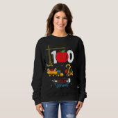 100th Day of School Construction Vehicles Teacher  Sweatshirt (Vorne ganz)