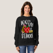 100th Day Of School Cute Colorful School Stationer Sweatshirt (Vorne ganz)