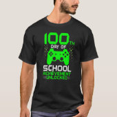 100th Day of School Gamer Teachers Kids Happy 100 T-Shirt (Vorderseite)