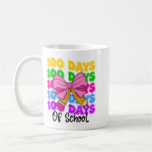 100th Day Of School Girls Coquette Bow Teachers Ki Kaffeetasse (Links)