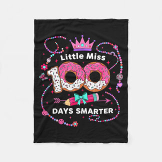 100th Day Of School Girls Kids Little Miss 100 Day Fleecedecke