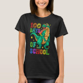 100th Day Of School Happy 100 Days Of School Dinos T-Shirt (Vorderseite)