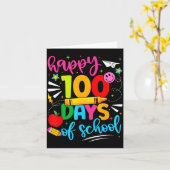 100th Day Of School Happy 100 Days Teachers Boy Gi Karte (Gelbe Blume)