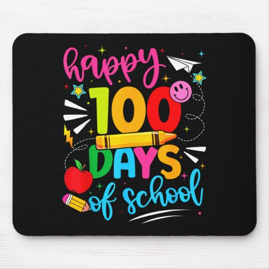 100th Day Of School Happy 100 Days Teachers Boy Gi Mousepad (Vorne)
