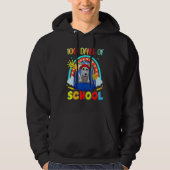 100th Day of School Irish Wolfhound Dog Teacher Hoodie (Vorderseite)