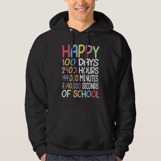 100th Day Of School Math Teacher Happy 100 Days Of Hoodie (Vorderseite)