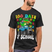 100th Day of School Monster Truck Dinosaur Fun T-Shirt (Vorderseite)