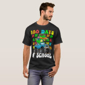 100th Day of School Monster Truck Dinosaur Fun T-Shirt (Vorne ganz)