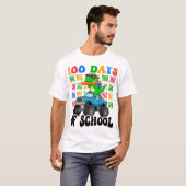 100th Day of School Monster Truck Dinosaur Fun T-Shirt (Vorne ganz)