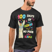 100th Day Of School No Prob Lama 100 Days Smarter T-Shirt (Vorderseite)
