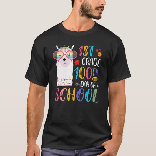 100th day of School No Prob Llama 100 Days Of 1st  T-Shirt (Vorderseite)