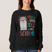 100th Day Of School No Prob Llama 100 Days Of 4th  Sweatshirt (Vorderseite)