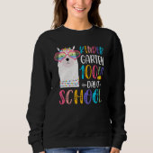 100th day of School No Prob Llama 100 Days Of Kind Sweatshirt (Vorderseite)