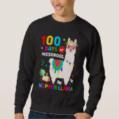 100th Day of School No Prob Llama 100 Days Of Pres Sweatshirt (Vorderseite)