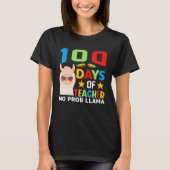 100th day of school No Prob Llama 100 days Smarter T-Shirt (Vorderseite)