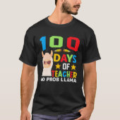 100th day of school No Prob Llama 100 days Smarter T-Shirt (Vorderseite)