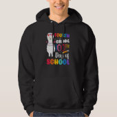 100th Day Of School No Prob Llama 100th Day Fourth Hoodie (Vorderseite)