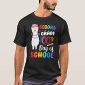 100th Day Of School No Prob Llama 100th Day Second T-Shirt (Vorderseite)