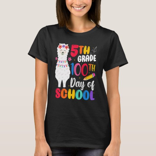 100th day of school No Prob Llama Happy 100th day T-Shirt (Vorderseite)