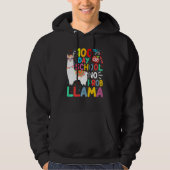 100th Day Of School No Probllama Llama 100 Days Of Hoodie (Vorderseite)