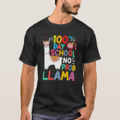 100th Day of School No Probllama Llama 100 Days of T-Shirt (Vorderseite)