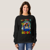 100th Day of School St Bernard Dog Lovers Teacher Sweatshirt (Vorne ganz)