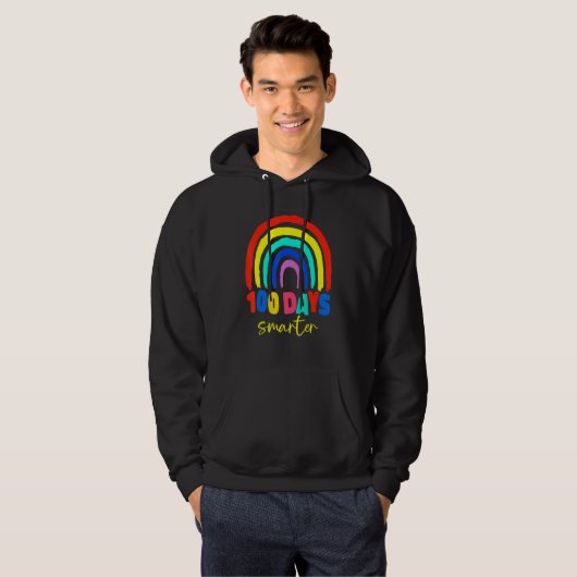 100th Day Of School Teacher 100 Days Smarter Boho Hoodie (Vorne ganz)