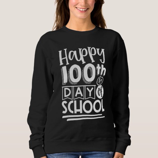 100th day of school teacher 100 days smarter boho sweatshirt (Vorderseite)