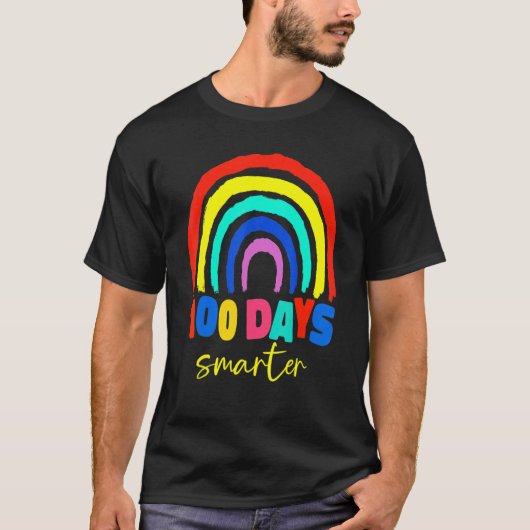 100th Day Of School Teacher 100 Days Smarter Boho T-Shirt (Vorderseite)