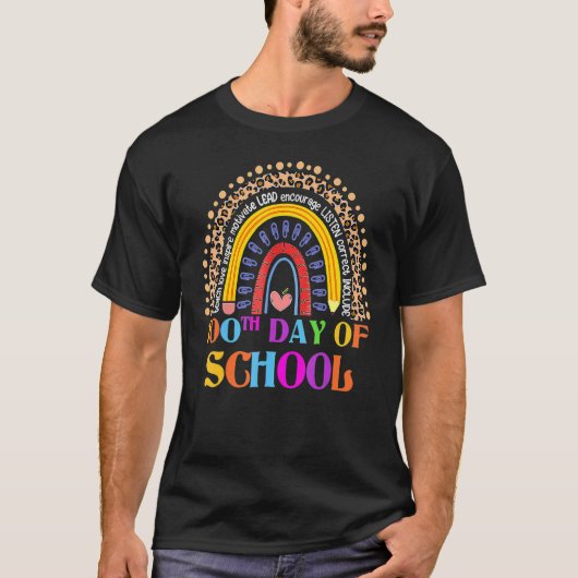 100th Day Of School Teacher 100 Days Smarter Boho  T-Shirt (Vorderseite)