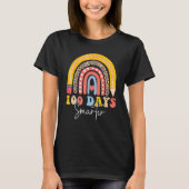 100th Day Of School Teacher 100 Days Smarter Boho T-Shirt (Vorderseite)