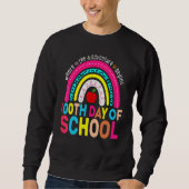 100th Day Of School Teacher 100 Days Smarter Leopa Sweatshirt (Vorderseite)
