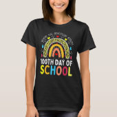 100th Day Of School Teacher 100 Days Smarter Leopa T-Shirt (Vorderseite)