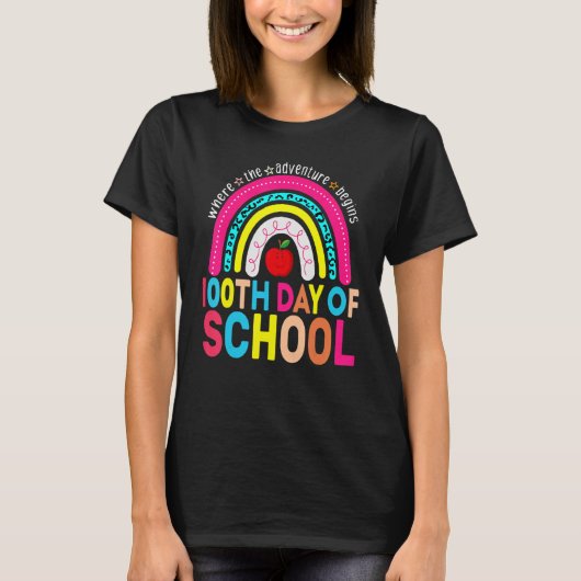 100th Day Of School Teacher 100 Days Smarter Leopa T-Shirt (Vorderseite)