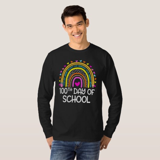 100th Day Of School Teacher 100 Days Smarter Rain T-Shirt (Vorne ganz)