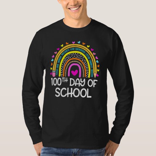 100th Day Of School Teacher 100 Days Smarter Rain T-Shirt (Vorderseite)